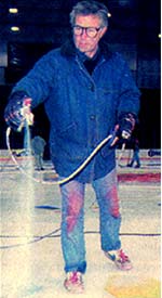 hose the surface again